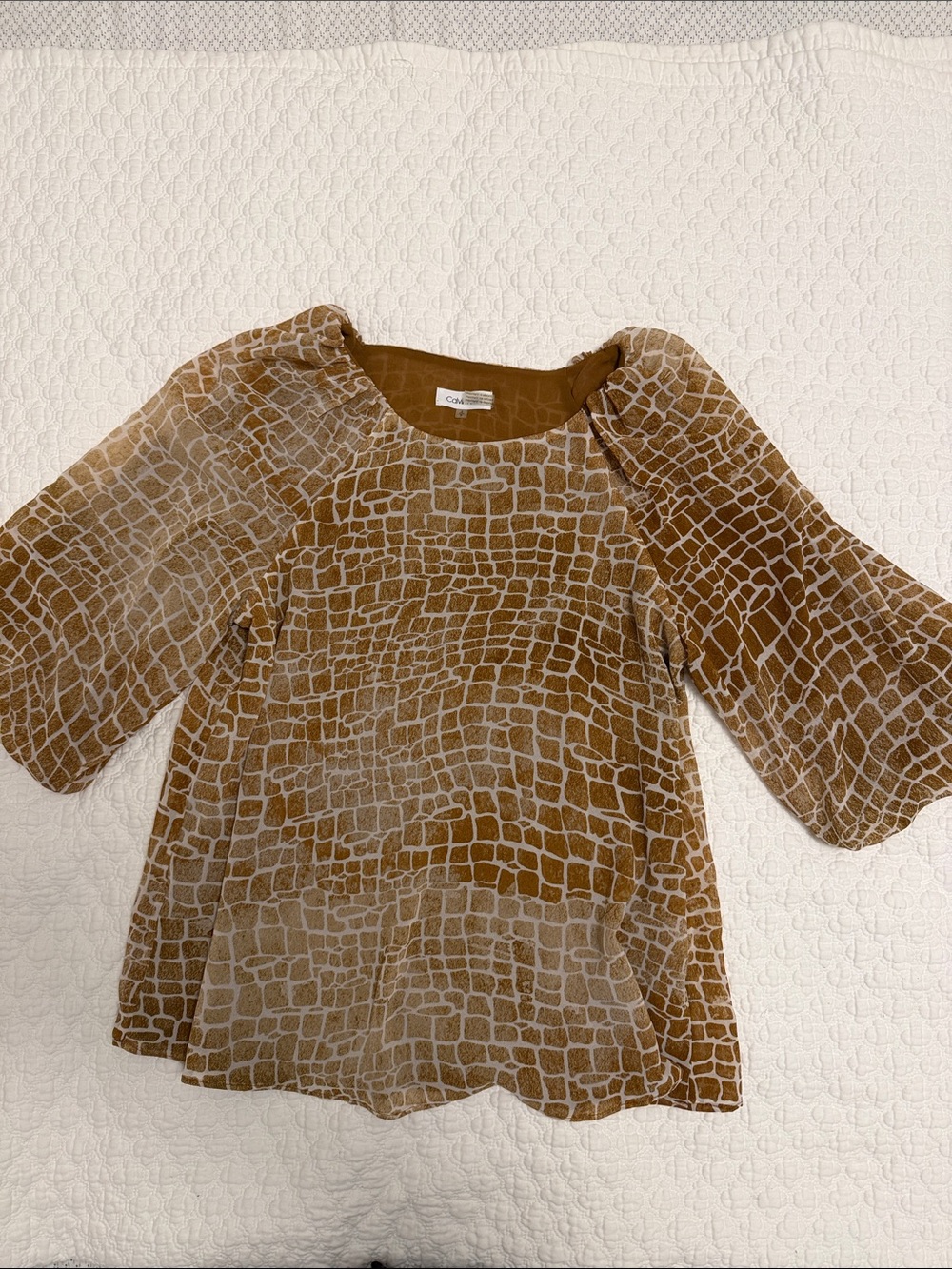 Calvin Klein Brown & Cream Patterned Women’s Tunic